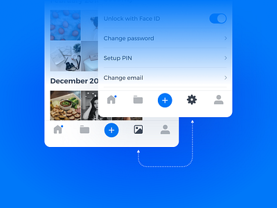 photos settings tab 2 file manager files icons mobile navbar photos settings ui uidesign