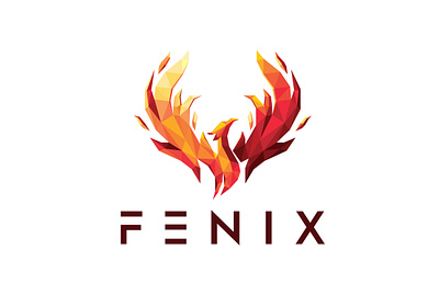 Fenix Logo Design branding eagle logo fenix fenix logo geometric fenix geometric logo illustration illustrator logo logo design minimalist logo polygonal polygonal fenix polygonal logo typography