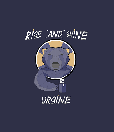 Rise and Shine Ursine design illustration poster vector