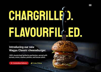 Burger / Fast Food Site burger burger king fast food junk food mcdonalds ui ux web design website