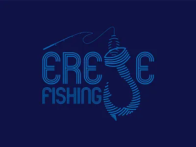 EREJE FISHING advertisment branding concept design design fish logo fishing icon illustration logo typography vector