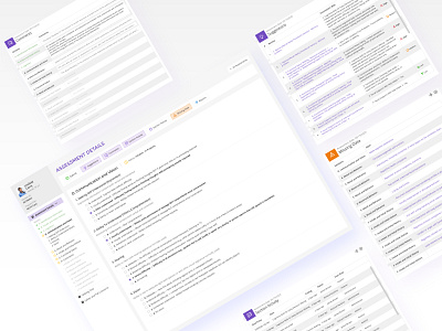 Healthcare Solution. Assessment Details page with windows assessment assessment details health healthapp healthcare knowledgebase learning modal window test training ui ux