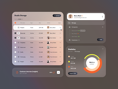 Dashboard for a Cloud Service ✦ Clou design interface product service startup ui ux web website