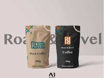 Roast & Revel brand identity branding coffee graphic design logo packaging