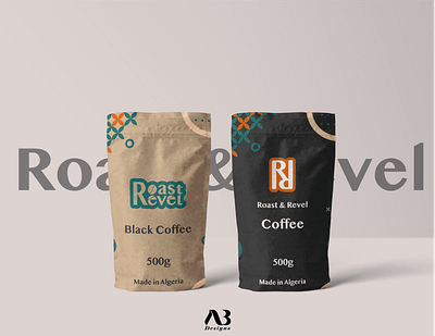 Roast & Revel brand identity branding coffee graphic design logo packaging