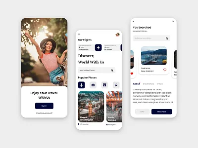 Online Travel Booking App animation app design icon logo online booking travel travel app traveling ui uidesign ux