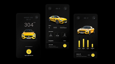 Mercedes Feature App Using Neumorphism app design psd ui