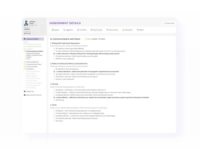 Healthcare Solution. Assessment Details page. app assessment education health care healthcare learning questionnaire questions test ui ux