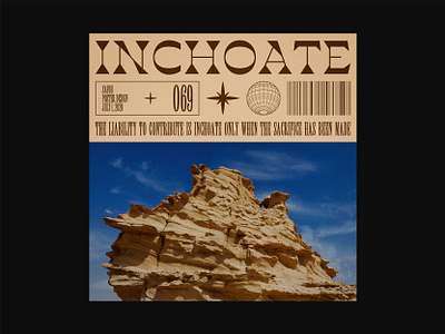 069 ~ inchoate. album art album artwork album cover album cover design cover art cover artwork cover design dailyposter dailyposterdesign gfx gfxmob graphicdesign layout minimalism poster a day poster art typogaphy typography poster visual design visual graphics