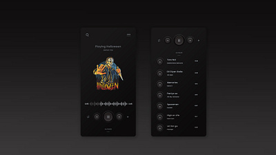 Music Player UI Design app design illustration psd ui