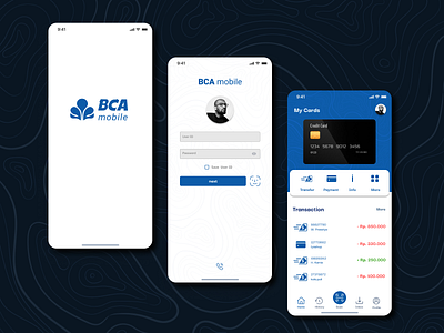 Mobile Banking App BCA - Redesign app branding design minimal mobile app mobile banking