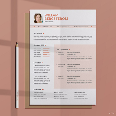 Resume/CV Word clean resume creative resume curriculum vitae cv template download free modern modern resume professional resume resume template template