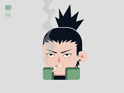 Shikamaru anime character character design design fanart geometric geometry illustration naruto shikamaru vector