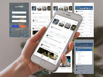 Social mida app app design icon illustration login logo scan qr codes send invitation ui design ui ux ux web