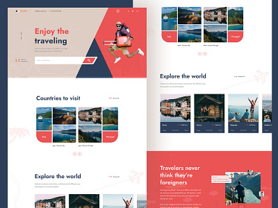 Roydits - Travel Agency Website Design adventure apps booking clean design flight home page hotel booking landing page landing page ui travel agency travel blog travel guide travel website traveling website ui design uiux user interface uxdesign web designer webdesign