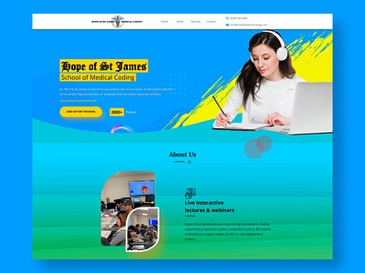 Hope of St James - School of Medical Coding's business clean design ui ux web website design