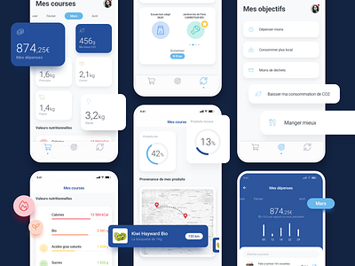 Grocery Shopping App analytics blue chart clean dashboard dashboard app dashboard ui design app icons interface interface design ios app maps mobile app navbar onboarding ui ui design ux ux design