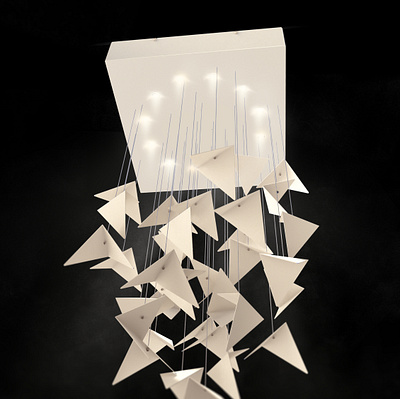 HIVE chandelier cream animation chandelier design furniture design lamp lighting product design