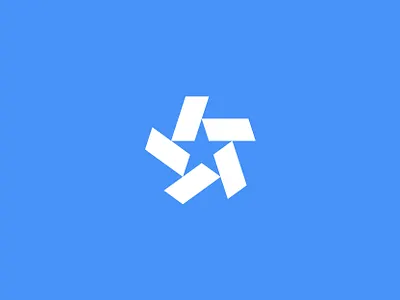 Star Logo bold brand geometric geometry icon identity logo logomark mark media minimal minimalist movement national retro rotation shape star symbol tech