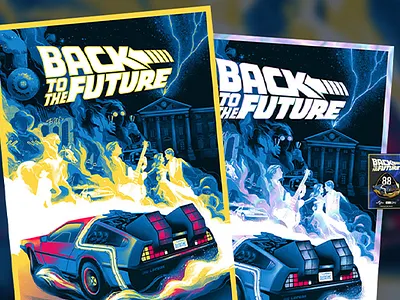 Official Back To The Future Screenprints 88mph back to the future bella grace delorean design film illustration limited edition marty mcfly movie movie poster photoshop poster screenprint zavvi gallery