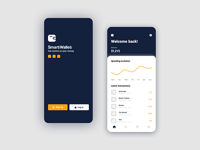 SmartWallet - Personal Finance App app design ios sketch ui ux