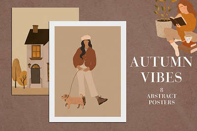 Autumn Vibes Abstract Posters abstract abstract posters art autumn background banner banners blog concept design development illustration poster poster a day poster art posters shape shapes vibes website