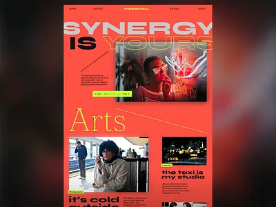 MOREYOU magazine concept art article concept design fashion frontend header hero interaction interface layout magazine magazine design neon neon green typography webdesign website