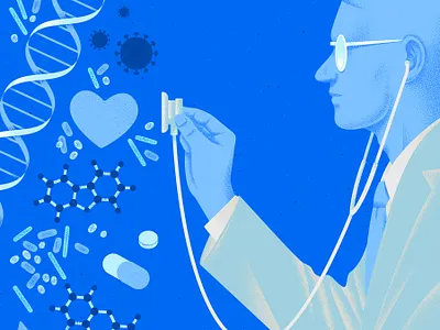 Autoimmune Diseases digital doctor editorial folioart illustration kouzou sakai medical science texture