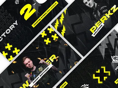 AbOvo esports social media design black branding design e sports esports flat gaming grafitti graphic design gray media minimal social social media social media design social media pack social media templates socialmedia tape yellow