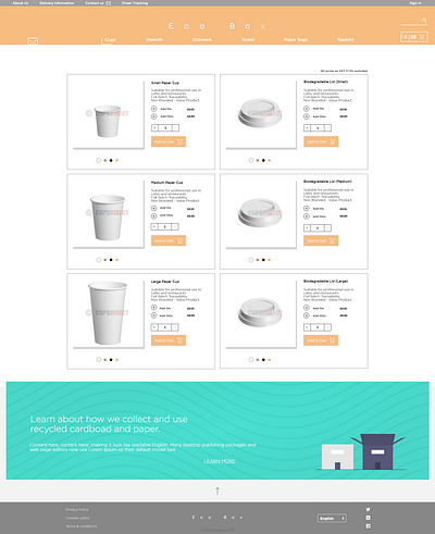 Eco Box design ui ux web