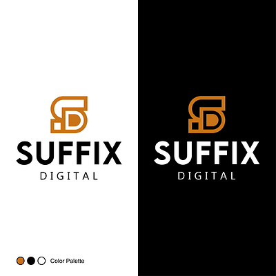 Suffix Digital | Logo Designing branding design flat icon logo minimal typography