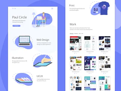 portfolio home page illustration portfolio portfolio site purple sketch ui ux web design
