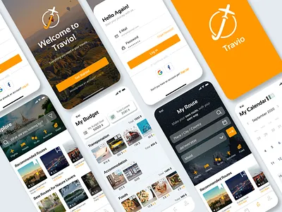 Travio Travel App app design travel travel app ui ux young adult