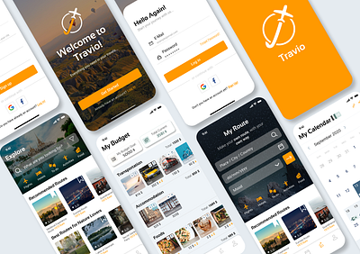 Travio Travel App app design travel travel app ui ux young adult