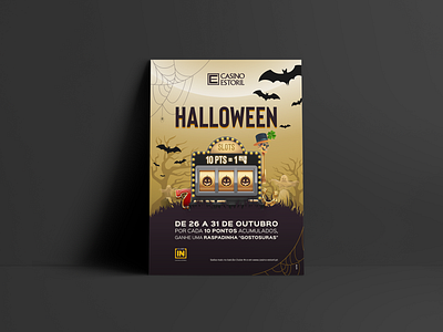 Halloween event poster art casino design digital halloween illustration photoshop slot machine spooky