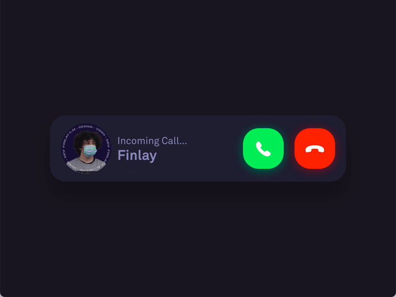 Practise #2 | Call UI Animation animation call design incoming incoming call notification ui