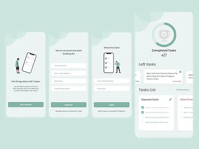 Todoo App app clean design flat interaction design product ui user experience ux visual