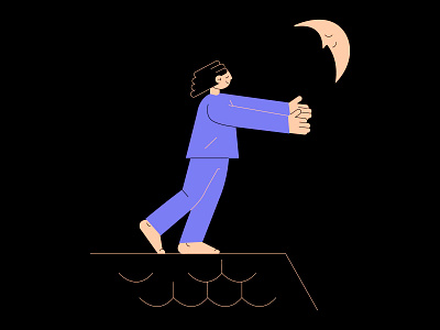 Vectober 21: Sleep art design flat graphic design illustration illustrator inktober2020 minimal sleep vectober2020 vector walker