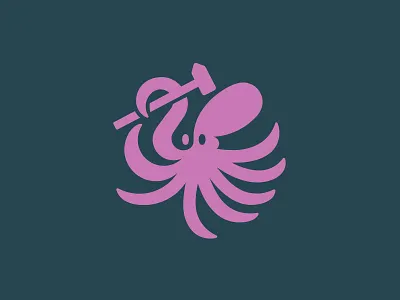 Octorocks animal anvil event hammer logo ocean octopus sea sledge work workshop