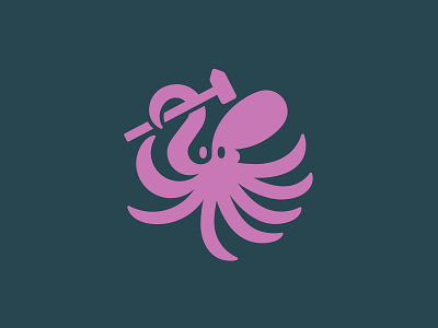 Octorocks animal anvil event hammer logo ocean octopus sea sledge work workshop