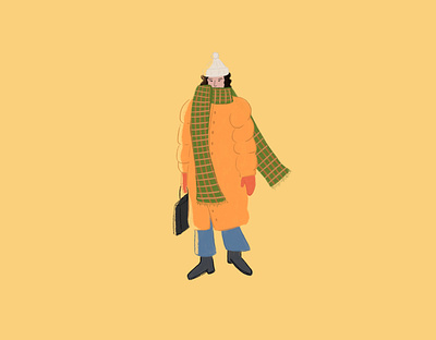 Winter Fashion character coat cold girl human illustration illustrator procreate winter woman