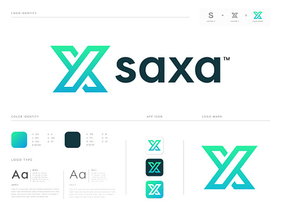 Saxa Logo Branding abstract logo app design app logo best logo designer brand identity branding business logo company company branding flat logo flat logos icon letter logo letter s logo logo logo designer minimal modern logo software x letter logo