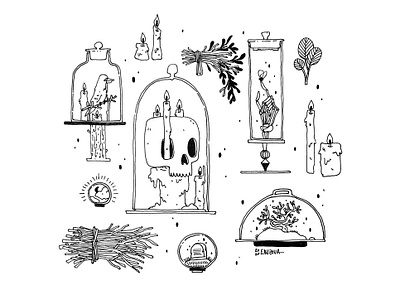 Collection candle dribbleweeklywarmup inktober inktober2020 skull and crossbones skulls spooktober spooky season