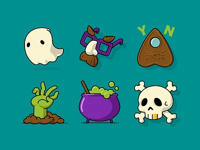 Halloween Icons Set Pt2 design graphic halloween icon set icons illustration spooktober vector