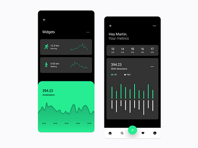 Resport UI coaches measure metrics run sport sports app statistics track training ui ux