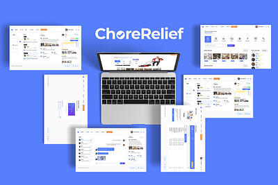 Chore Relief User Dashboard abstract app app design clean color dashboard design inspiration invoice on demand app payment method service design sunday