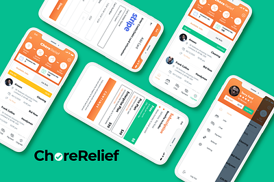 Chore Relief Pro App app design flat icon ios app mobile app payment payment method paypal product design service subscription ui design ux