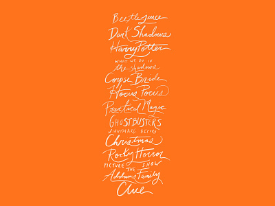 Halloween Movie List Sketch halloween ipad lettering sketching typography