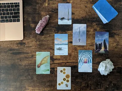 The Spacious Tarot, Tarot Spread cards cups design illustration magic swords tarot tarot deck