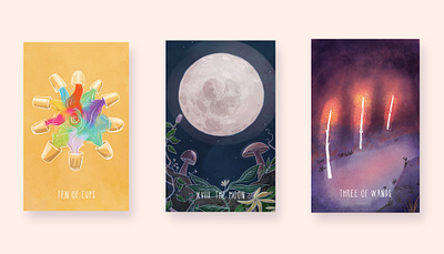 The Spacious Tarot 10 of cups cups drawing moon moonlight moons tarot tarot cards tarot deck